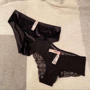 2 NWT Victoria Secret Black Panties size M